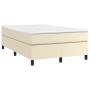 Box spring bed frame cream synthetic leather 120x200 cm by vidaXL, Beds and slatted bases - Ref: Foro24-3121037, Price: 101,3...