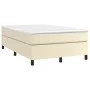 Box spring bed frame cream synthetic leather 120x200 cm by vidaXL, Beds and slatted bases - Ref: Foro24-3121037, Price: 134,7...