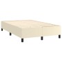 Box spring bed frame cream synthetic leather 120x200 cm by vidaXL, Beds and slatted bases - Ref: Foro24-3121037, Price: 101,3...