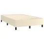 Box spring bed frame cream synthetic leather 120x200 cm by vidaXL, Beds and slatted bases - Ref: Foro24-3121037, Price: 134,7...