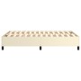 Box spring bed frame cream synthetic leather 120x200 cm by vidaXL, Beds and slatted bases - Ref: Foro24-3121037, Price: 101,3...