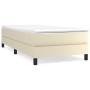 Cream synthetic leather bed frame 90x200 cm by vidaXL, Beds and slatted bases - Ref: Foro24-3120678, Price: 77,21 €, Discount: %