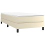 Cream synthetic leather bed frame 90x200 cm by vidaXL, Beds and slatted bases - Ref: Foro24-3120678, Price: 77,21 €, Discount: %