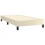 Cream synthetic leather bed frame 90x200 cm by vidaXL, Beds and slatted bases - Ref: Foro24-3120678, Price: 77,22 €, Discount: %