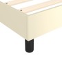 Estructura de cama de cuero sintético color crema 90x200 cm