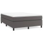 Gray synthetic leather bed frame 140x200 cm by vidaXL, Beds and slatted bases - Ref: Foro24-3121051, Price: 104,58 €, Discoun...