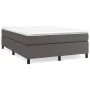 Gray synthetic leather bed frame 140x200 cm by vidaXL, Beds and slatted bases - Ref: Foro24-3121051, Price: 111,68 €, Discoun...