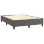 Gray synthetic leather bed frame 140x200 cm by vidaXL, Beds and slatted bases - Ref: Foro24-3121051, Price: 111,68 €, Discoun...