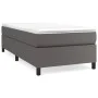 Gray synthetic leather bed frame 100x200 cm by vidaXL, Beds and slatted bases - Ref: Foro24-3121033, Price: 93,04 €, Discount: %