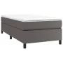 Gray synthetic leather bed frame 100x200 cm by vidaXL, Beds and slatted bases - Ref: Foro24-3121033, Price: 93,04 €, Discount: %