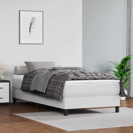 Bettgestell aus weißem Kunstleder, 100 x 200 cm von vidaXL, Betten und Lattenroste - Ref: Foro24-3120683, Preis: 72,59 €, Rab...