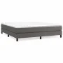 Gray synthetic leather bed frame 200x200 cm by vidaXL, Beds and slatted bases - Ref: Foro24-3120716, Price: 110,62 €, Discoun...