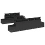 Conjunto de sofá de jardín 8 pcs Negro 100 x 55 x 73 cm