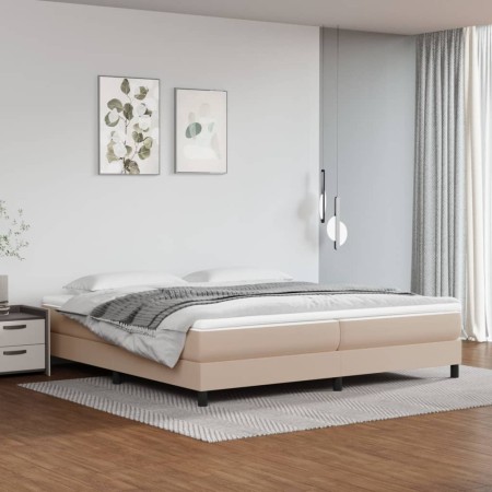 Bettgestell aus Cappuccino-Kunstleder, 200 x 200 cm von vidaXL, Betten und Lattenroste - Ref: Foro24-3120723, Preis: 124,32 €...