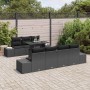 Conjunto de sofá de jardín 8 pcs Negro 100 x 55 x 73 cm