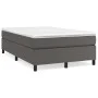 Gray synthetic leather box spring bed frame 120x200 cm by vidaXL, Beds and slatted bases - Ref: Foro24-3121039, Price: 118,00...