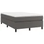 Gray synthetic leather box spring bed frame 120x200 cm by vidaXL, Beds and slatted bases - Ref: Foro24-3121039, Price: 118,00...