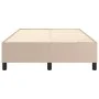 Cappuccino synthetic leather box spring bed frame 120x200 cm by vidaXL, Beds and slatted bases - Ref: Foro24-3121040, Price: ...