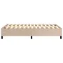 Cappuccino synthetic leather box spring bed frame 120x200 cm by vidaXL, Beds and slatted bases - Ref: Foro24-3121040, Price: ...