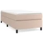 Cappuccino synthetic leather box spring bed frame 100x200 cm by vidaXL, Beds and slatted bases - Ref: Foro24-3121034, Price: ...