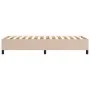 Cappuccino synthetic leather box spring bed frame 100x200 cm by vidaXL, Beds and slatted bases - Ref: Foro24-3121034, Price: ...