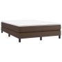Brown synthetic leather bed frame 140x200 cm by vidaXL, Beds and slatted bases - Ref: Foro24-3120703, Price: 100,85 €, Discou...