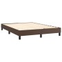 Brown synthetic leather bed frame 140x200 cm by vidaXL, Beds and slatted bases - Ref: Foro24-3120703, Price: 100,85 €, Discou...