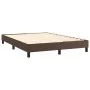 Brown synthetic leather bed frame 140x200 cm by vidaXL, Beds and slatted bases - Ref: Foro24-3120703, Price: 121,62 €, Discou...
