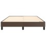 Brown synthetic leather bed frame 140x200 cm by vidaXL, Beds and slatted bases - Ref: Foro24-3120703, Price: 100,85 €, Discou...