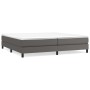 Estructura de cama de cuero sintético gris 200x200 cm de vidaXL, Camas y somieres - Ref: Foro24-3120722, Precio: 127,29 €, De...