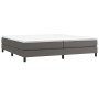 Estructura de cama de cuero sintético gris 200x200 cm de vidaXL, Camas y somieres - Ref: Foro24-3120722, Precio: 127,29 €, De...
