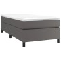 Gray synthetic leather bed frame 90x200 cm by vidaXL, Beds and slatted bases - Ref: Foro24-3121027, Price: 91,86 €, Discount: %