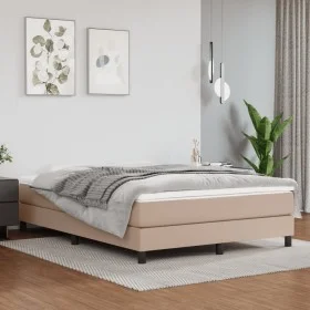 Estructura de cama de cuero sintético capuchino 140x200 cm de vidaXL, Camas y somieres - Ref: Foro24-3120705, Precio: 98,64 €...