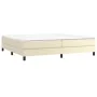 Estructura de cama de cuero sintético color crema 200x200 cm de vidaXL, Camas y somieres - Ref: Foro24-3120720, Precio: 105,2...