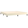 Cream synthetic leather bed frame 200x200 cm by vidaXL, Beds and slatted bases - Ref: Foro24-3120720, Price: 93,57 €, Discoun...
