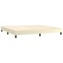 Estructura de cama de cuero sintético color crema 200x200 cm de vidaXL, Camas y somieres - Ref: Foro24-3120720, Precio: 105,2...