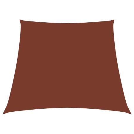 Toldo de vela trapezoidal de tela oxford terracota 2/4x3 m