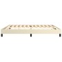 Cream synthetic leather bed frame 200x200 cm by vidaXL, Beds and slatted bases - Ref: Foro24-3120720, Price: 93,57 €, Discoun...