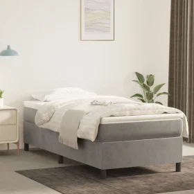 Estructura de cama de terciopelo gris claro 80x200 cm de vidaXL, Camas y somieres - Ref: Foro24-3121084, Precio: 97,57 €, Des...