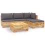 5-piece garden furniture set and solid teak wood cushions by vidaXL, Garden sets - Ref: Foro24-3100856, Price: 849,27 €, Disc...