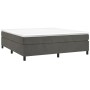 Estructura de cama de terciopelo gris oscuro 160x200 cm de vidaXL, Camas y somieres - Ref: Foro24-3121127, Precio: 120,50 €, ...