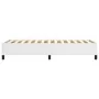 Box spring bed frame white synthetic leather 100x200 cm by vidaXL, Beds and slatted bases - Ref: Foro24-3121030, Price: 84,97...