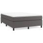 Gray synthetic leather bed frame 140x190 cm by vidaXL, Beds and slatted bases - Ref: Foro24-3121045, Price: 120,19 €, Discoun...