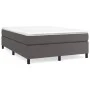Gray synthetic leather bed frame 140x190 cm by vidaXL, Beds and slatted bases - Ref: Foro24-3121045, Price: 118,00 €, Discoun...