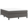 Gray synthetic leather bed frame 140x190 cm by vidaXL, Beds and slatted bases - Ref: Foro24-3121045, Price: 120,19 €, Discoun...