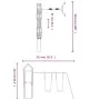 Solid pine wood outdoor playground by vidaXL, Swings and play structures - Ref: Foro24-3155882, Price: 627,34 €, Discount: %