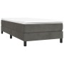 Estructura de cama de terciopelo gris oscuro 80x200 cm