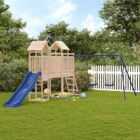 Parque infantil de exterior madera maciza de pino by vidaXL, Swings and play structures - Ref: Foro24-3155885, Price: 542,18 ...