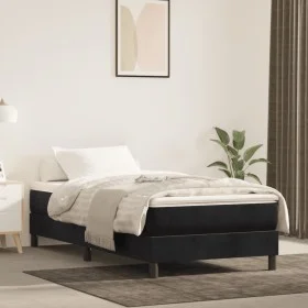 Bettgestell aus schwarzem Samt, 90 x 190 cm von vidaXL, Betten und Lattenroste - Ref: Foro24-3120744, Preis: 72,49 €, Rabatt: %