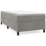 Light gray velvet bed frame 90x190 cm by vidaXL, Beds and slatted bases - Ref: Foro24-3121090, Price: 79,92 €, Discount: %
